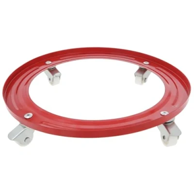 Imagen de Amig Soporte para Bombonas de Butano Carro Transporte con 4 Ruedas Giratorias Diámetro Ø31cm Carga Máxima 30kg Bidones y Macetas Color Naranja Acero Aleado