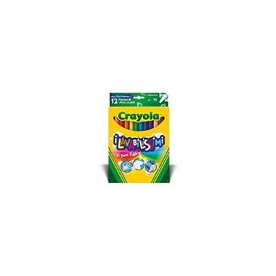 Imagen de CRAYOLA 12 Rotuladores Súper Lavables, Punta Fina, Colores Brillantes, para la Escuela y el Ocio, 58 6671