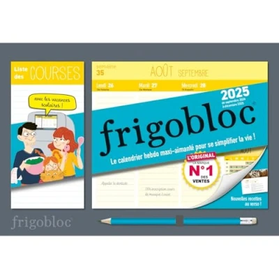 Imagen de Frigobloc Le Calendrier hebdo maxi aimanté pour se simplifier la vie !: d&#039;organisation familiale (sept. 2024 déc. 2025)