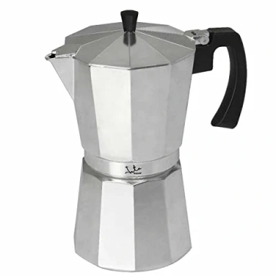 Imagen de Cafetera tradicional Jata Hogar CCA9, 9 Tazas, Asa sólida, Aluminio, Plata