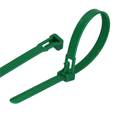 Imagen de GARDENIX Bridas para plantas, 100 unidades, 7,6 mm x 370 mm, color verde, reutilizables, ajustables