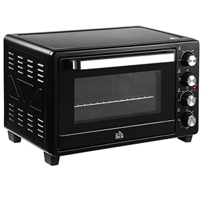 Imagen de HOMCOM Horno Eléctrico de Sobremesa 32L 1600W con 3 Modos Calor Temporizador 60 Min y Temperatura Regulable hasta 230℃ Negro
