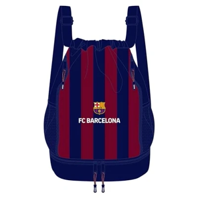 Imagen de F.C. BARCELONA Mochila Saco, Mochila, Ideal para Niños de Diferentes Edades, Cómoda y Versátil, Calidad Resistencia, 34x15x43 cm, Color Azul marino/granate