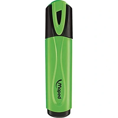Imagen de Maped Pack de Subrayadores Subrayador Classic 12 Color Verde Diseño con Punta Biselada Trazo 1 a 5 mm Tapón Presión Ideal para clase o oficina
