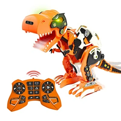 Imagen de Xtrem Bots Rex The Dinobot Dinosaurio Teledirigido para Niños Mecano con 150 Piezas Robot Inteligente Programable 50 Acciones Juguete y Kit Robotica 10 Años