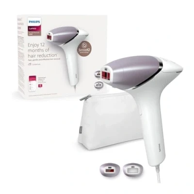 Imagen de Philips Lumea Serie 8000, Depiladora Luz Pulsada, IPL, Piel Suave Desde Casa, Con Funda, Accesorios para el Cuerpo y Cara, Alternativa a Depilación Láser. BRI944/00