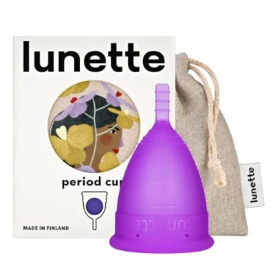 Imagen de Lunette Copa menstrual reutilizable Violeta Modelo 2 para flujo medio o abundante (EN versión)