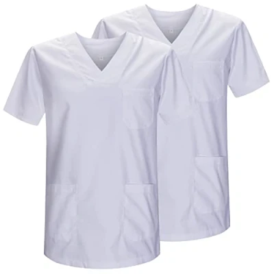 Imagen de MISEMIYA Pack 2 Pcs Casaca Sanitario Unisex Uniformes Sanitarios Uniforme MEDICOS Ref.817 * L, Blanco 21