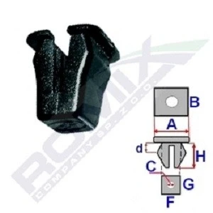 Imagen de ROMIX C10104 Grapa FIAT: Panda III Hatchback, II Tipo Hatchback