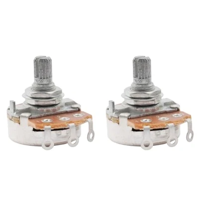 Imagen de Musiclily Métrico B500K Potenciómetro Lineal 15mm Corto Eje Dividido para Guitarra Eléctrica Bajo(2 piezas)