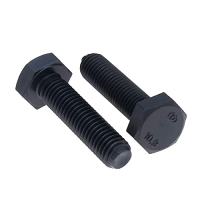 Imagen de M6x30 Pernos de cabeza hexagonal negros, tornillos alta resistencia para construcción metálica, automotriz, maquinaria, bricolaje, acero HT Class 10.9 DIN933 6mm x 30mm (Pack of 25)
