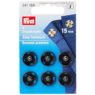 Imagen de Prym Coser Quebrar Sujetadores, Metal, Negro, 15 mm, 6