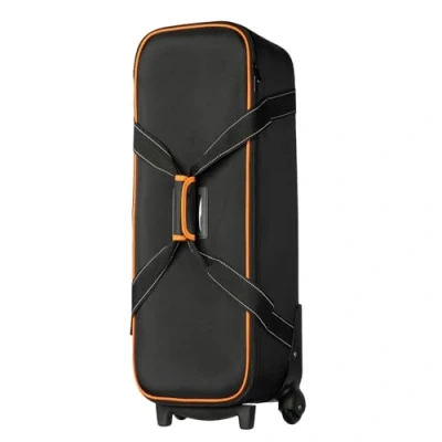 Imagen de Walimex Pro Maletín de Transporte con Carretilla o Bolso Estudio (tamaño S), Negro y Naranja