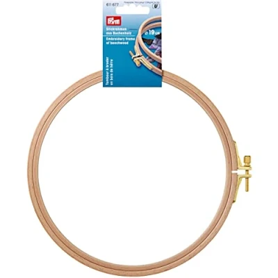 Imagen de Prym Color Natural (0.8x19cm) Haya Madera Bordado Marco con Latón Tornillo 1 Pedazo