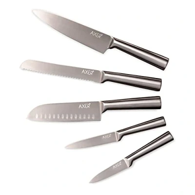 Imagen de Axer Juego de Cuchillos Cocina 5 Piezas Set Profesional Acero Inoxidable Ergonómico Knife
