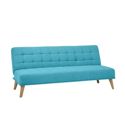 Imagen de SHIITO Modelo Versalles Sofá Cama con Apertura Clic Clac Donde la Elegancia y el Confort se encuentran Diseño Capitoné en Color Turquesa 189.5 x 88 89 cm