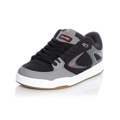 Imagen de Globe Agent Zapatillas skate, Hombre, Talla: 43, Black/charcoal/red Piel/tela