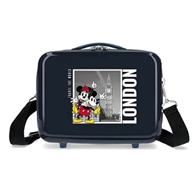 Imagen de Disney Mickey y Minnie Travel the World London Neceser Adaptable Azul 29x21x15 cms Rígido ABS 9,14L 0,8 kgs