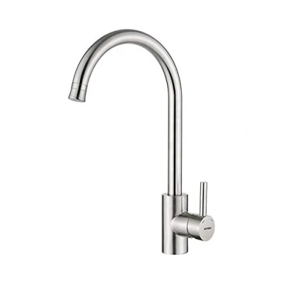 Imagen de GRIFEMA Irismart Grifo de cocina para suministro agua a baja presión, mezclador fregadero, Acero [Exclusivo en Amazon]