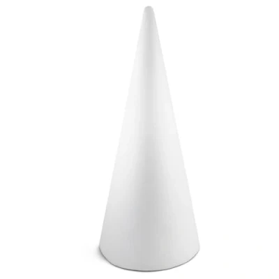 Imagen de Netuno 1 cono de espuma poliestireno, 40 cm, color blanco, para manualidades, modelado, proyectos arte