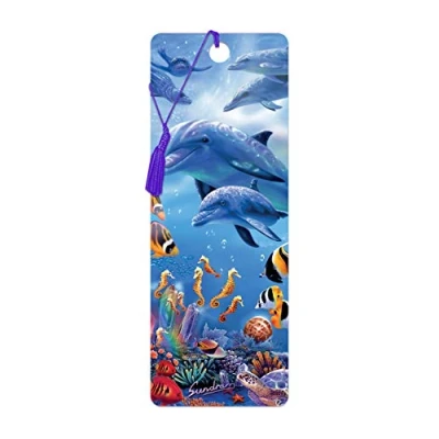 Imagen de 3D LiveLife Marcapaginas Reino del caballito de mar Deluxebase. Un marcapáginas la vida marina con lenticular e ilustraciones licencia reconocido artista Steve Sundram