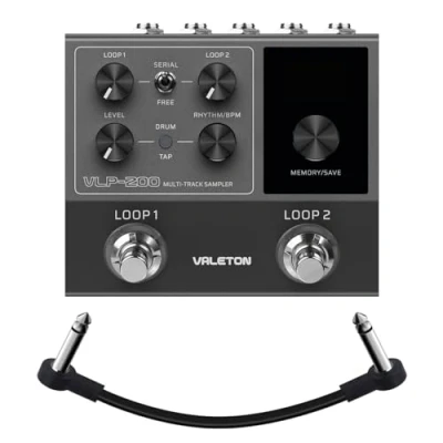 Imagen de VALETON Pedal Looper Doble Pista Estéreo 99 Espacios de almacenamiento proyectos Soporte software para guitarra, bajo, teclado, voz Batería VLP 200