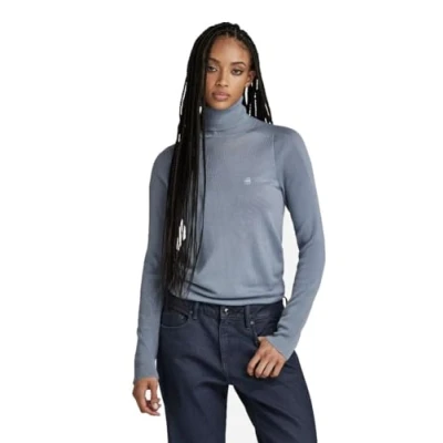 Imagen de G STAR RAW Jersey Core Slim Turtle Knitted Para Mujer, Gris (dim grey D23678 B692 3885), S
