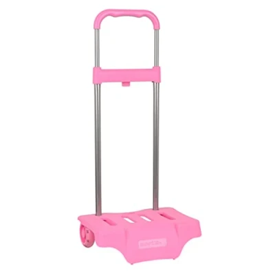 Imagen de safta Carro Para Mochilas Escolares Muy ligero Ruedas Resistentes Con Asa Extraíble, Rosa Claro, 85 cm (641088905)