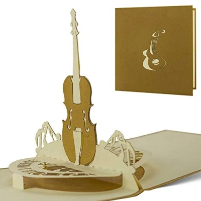 Imagen de Diese Klappkarten Tarjeta cumpleaños 3D original con desplegable felicitacion sobre Tarjetas originales Diseño musical