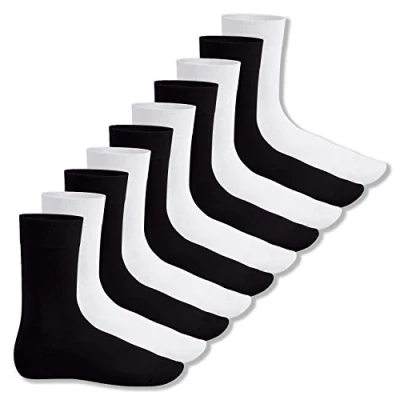 Imagen de Footstar EVERYDAY! 10 pares de calcetines unisex 5x Negro + Blanco 35 38