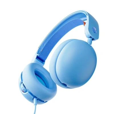 Imagen de Skullcandy Grom Cascos Over Ear con Cable para Infantes, Limitación de Volumen, Puerto Compartir Audio, Micrófono, Compatibles Dispositivos Bluetooth y Ordenadores Blue