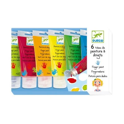 Imagen de Pintura de Dedos 6 Tubos Colores Brillantes