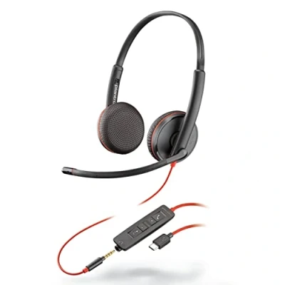 Imagen de Auriculares Con Micrófono Plantronics Blackwire 3225 Usb c Negro