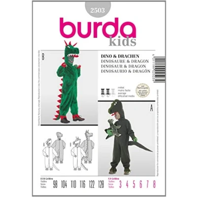 Imagen de Patrón Burda 2503 Carnaval Combinación Dinosaurio y dragón