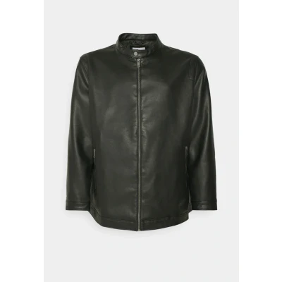 Imagen de Jack &amp; Jones Jjerocky Clean Jacket Chaqueta de cuero sintético, Hombre, Talla: 6XL, Black