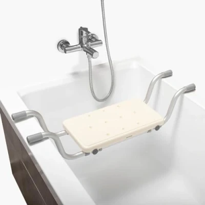 Imagen de InnovaGoods® Taburete baño 2 in 1, Ducha Antideslizante, Extensible Posiciones, Silla Personas Mayores Firme sujeción, Incluye Accesorios de Montaje.