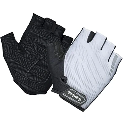 Imagen de GripGrab Rouleur de Hombre Bicicleta MTB Carretera Gravel Verano Guantes Ciclismo Sin Dedos con Acolchado Nivel Iniciación Cortos, Adultos Unisex, Blanco, XXL