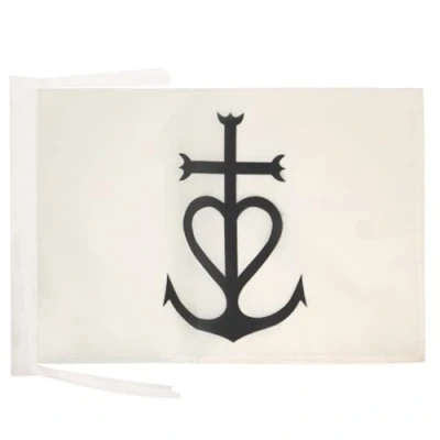 Imagen de BANDERA DE la CRUZ CAMARGUA 45x30cm BANDERINA CAMARGUE 30 x 45 cm cordeles AZ FLAG