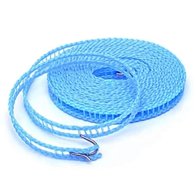 Imagen de Cuerda de Tela Nylon a Prueba Viento 5m 16.4ft, tendedero Exterior portátil, Percha Viaje Campamento al Aire Libre o Tender Ropa doméstico Antideslizantes