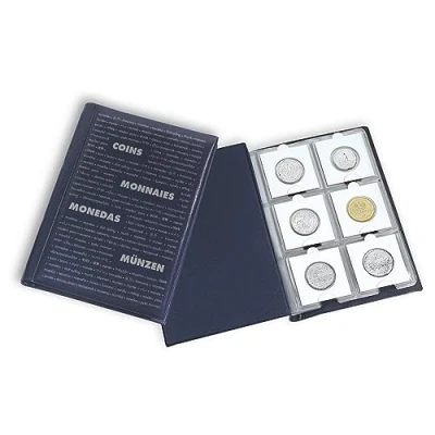 Imagen de Leuchtturm 325026 Álbum de Bolsillo para Monedas con 10 Hojas, Cada una 6 cartones Monedas, Azul