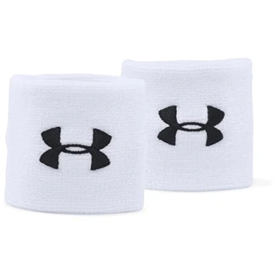 Imagen de Under Armour Performance Wristbands Muñequera, Hombre, Talla: One Size, White/black