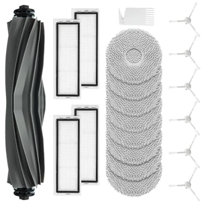 Imagen de Huphant Accesorios de Recambios para Dreame L10s / L10 Ultra Prime Kit Repuestos 1 Cepillos Principales 4 Filtro 8 Paños Fregado 6 Laterale Cepillo Limpieza