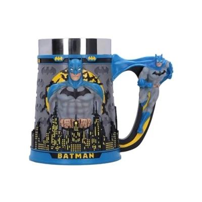 Imagen de Nemesis Now Batman The Caped Crusader Tankard 15,5 cm, resina, producto oficial de DC, taza cerveza Batman, fundida en la mejor pintada a mano por expertos, inserto extraíble