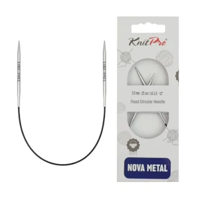 Imagen de KnitPro Agujas Circulares Nova Metal (25cm, 3.00) 1 Unidad