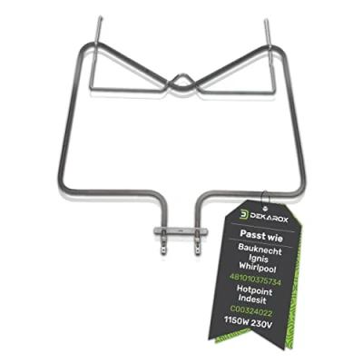Imagen de DEKAROX Elemento calefactor inferior 230 V 1150 W para Bauknecht Whirlpool Ignis 481010375734 IRCA 7005R616 horno