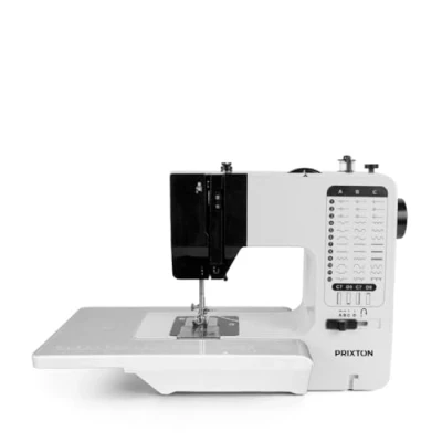 Imagen de PRIXTON Máquina de coser P125, 38 Puntadas diferentes, 2 Velocidades, Tabla expandible, Cajón para accesorios, Lámpara y Pedal incluido
