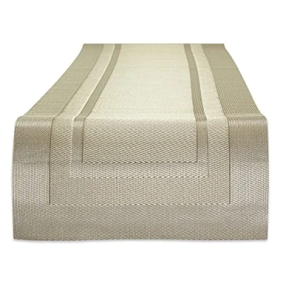 Imagen de DII Colección de Mesa PVC Tejido para Interiores y Exteriores, Camino Mesa, 14 x 72, champán