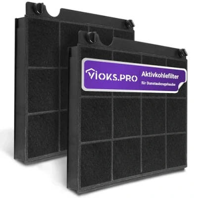 Imagen de Viоks.pro Juego de 2 filtros para campana extractora Elica Model15 Wpro 484000008575 CHF15/1 49019595 9029793818 Type15 MCFE01 902980045/6 197465 AH. 040F Filtro carbón activo