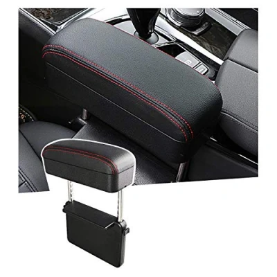 Imagen de SHAOHAO reposabrazos Coche Universal Armrest Extender Acolchado Coderas Organizador, Altura Ajustable Comfort Codo Forearm Wrist Rest (Línea Roja)