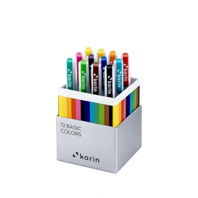 Imagen de Karin Realbrush PRO Basic Colors un juego de 12 pinceles en estuche exclusivo y protector.